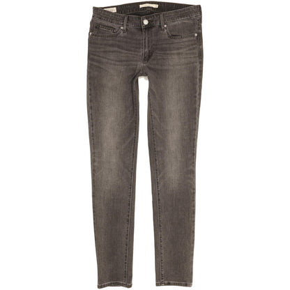 Levi's 711 Women Charcoal Skinny Slim Stretch Jeans W28 L30