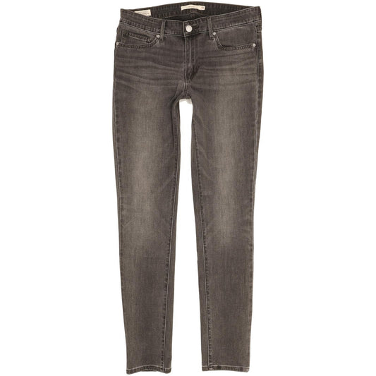 Levi's 711 Women Charcoal Skinny Slim Stretch Jeans W28 L30