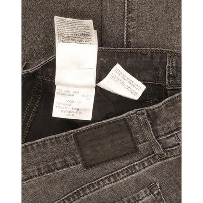 Levi's 711 Women Charcoal Skinny Slim Stretch Jeans W28 L30