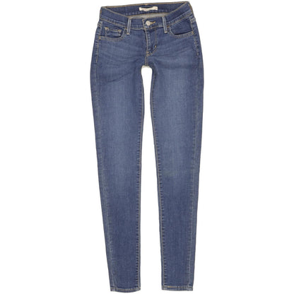 Levi's 710 Super Women Blue Skinny Slim Stretch Jeans W25 L32