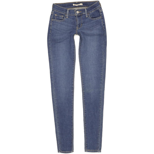 Levi's 710 Super Women Blue Skinny Slim Stretch Jeans W25 L32