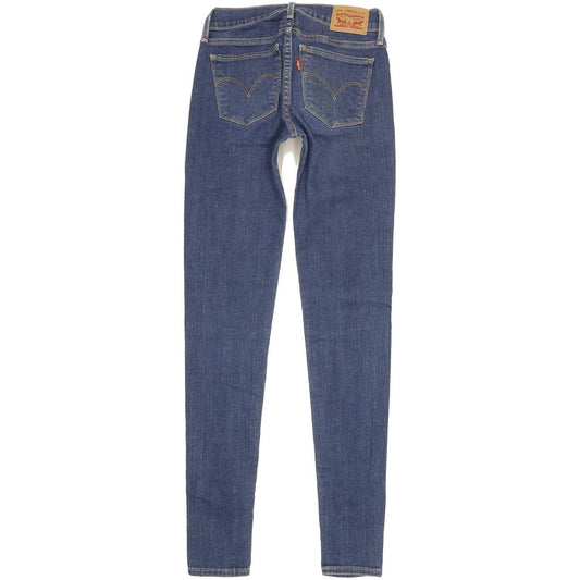 Levi's 710 Super Women Blue Skinny Slim Stretch Jeans W25 L32