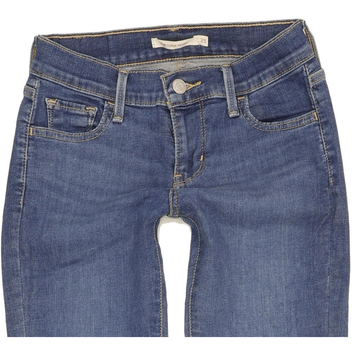 Levi's 710 Super Women Blue Skinny Slim Stretch Jeans W25 L32