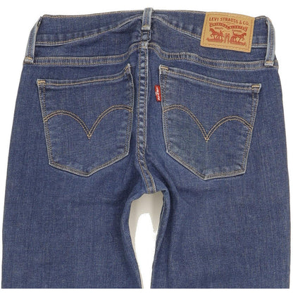 Levi's 710 Super Women Blue Skinny Slim Stretch Jeans W25 L32