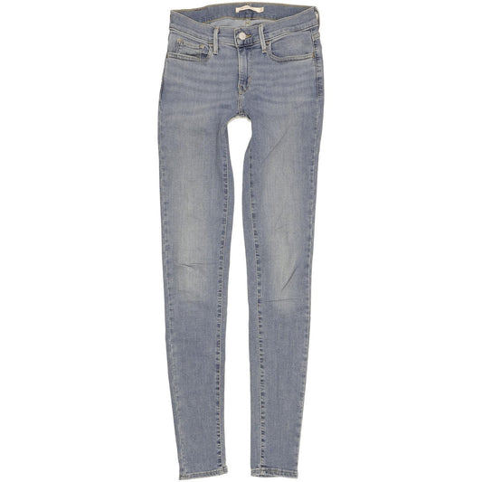 Levi's 710 Super Women Blue Skinny Slim Stretch Jeans W27 L34
