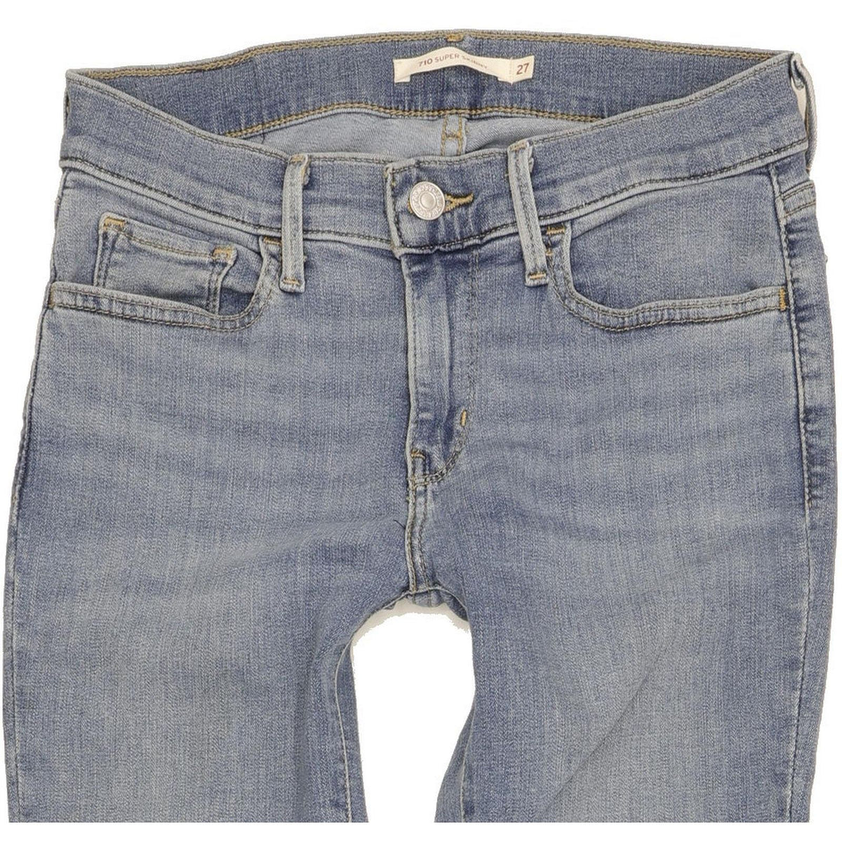 Levi's 710 Super Women Blue Skinny Slim Stretch Jeans W27 L34
