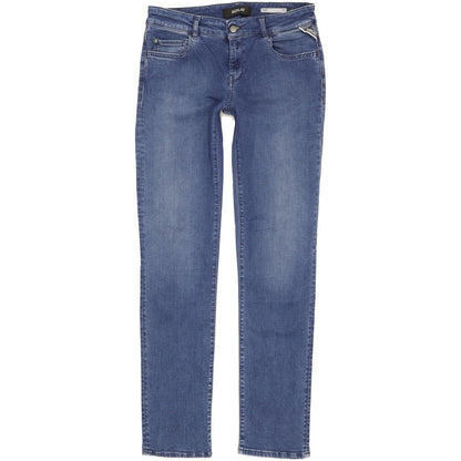 Replay Faaby Women Blue Straight Slim Stretch Jeans W29 L32