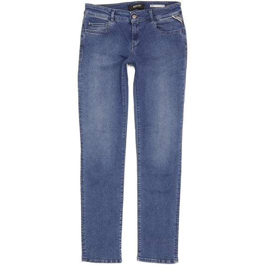 Replay Faaby Women Blue Straight Slim Stretch Jeans W29 L32