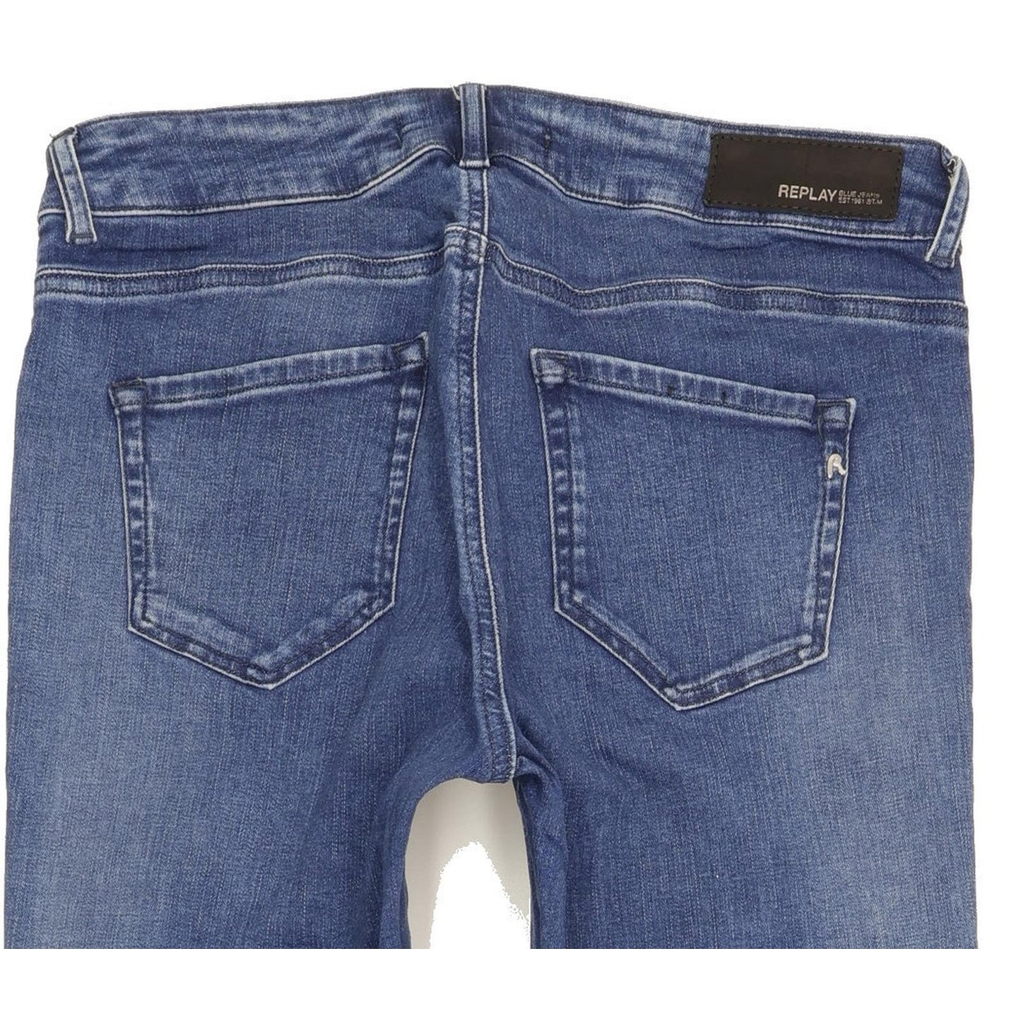 Replay Faaby Women Blue Straight Slim Stretch Jeans W29 L32