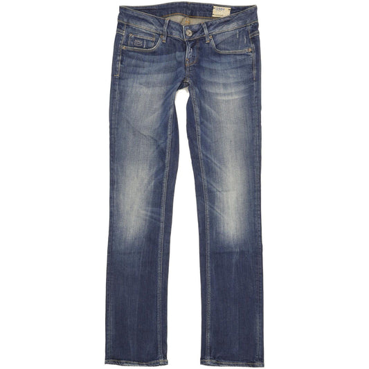 G-Star 3301 Women Blue Straight Slim Stretch Jeans W27 L32