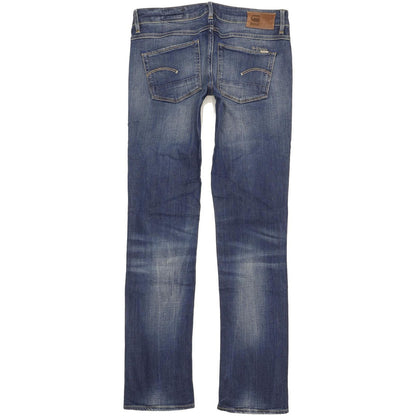 G-Star 3301 Women Blue Straight Slim Stretch Jeans W27 L32