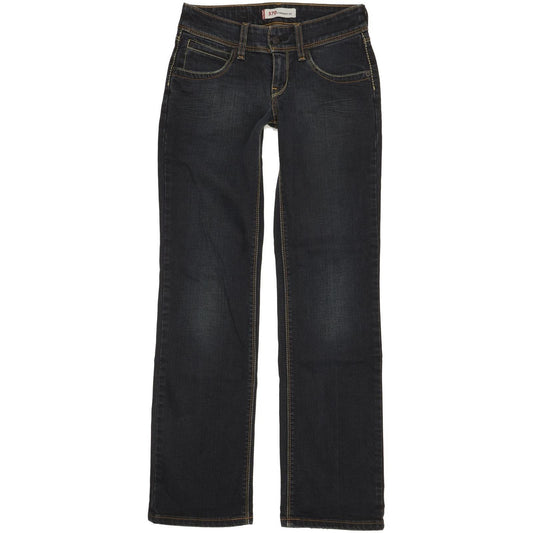 Levi's 570 Women Navy Straight Slim Stretch Jeans W27 L32