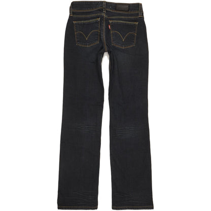 Levi's 570 Women Navy Straight Slim Stretch Jeans W27 L32