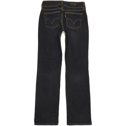 Levi's 570 Women Navy Straight Slim Stretch Jeans W27 L32