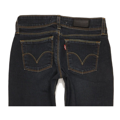 Levi's 570 Women Navy Straight Slim Stretch Jeans W27 L32
