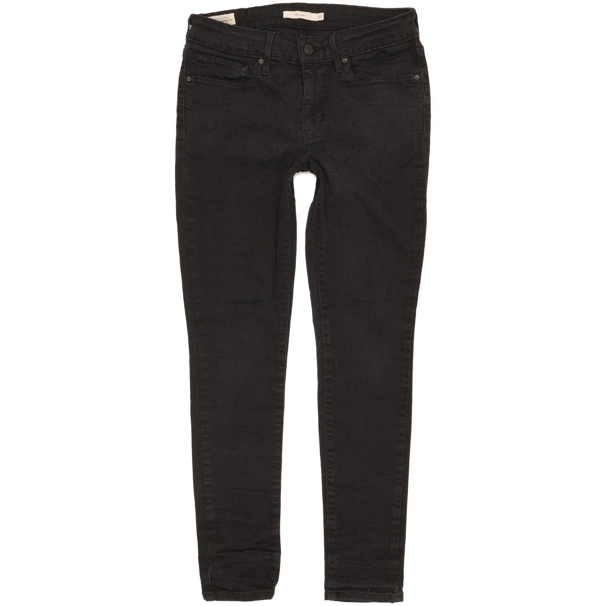 Levi's 711 Women Black Skinny Slim Stretch Jeans W27 L28