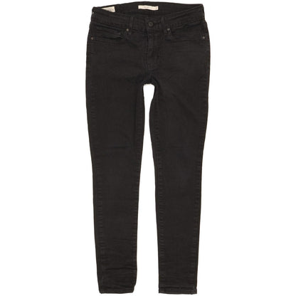 Levi's 711 Women Black Skinny Slim Stretch Jeans W27 L28