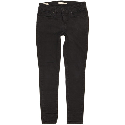 Levi's 711 Women Black Skinny Slim Stretch Jeans W27 L28