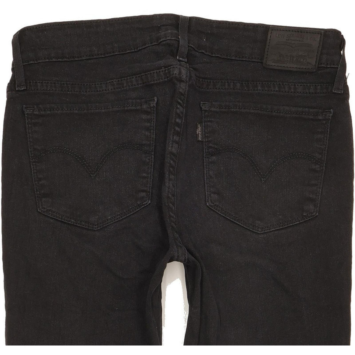 Levi's 711 Women Black Skinny Slim Stretch Jeans W27 L28