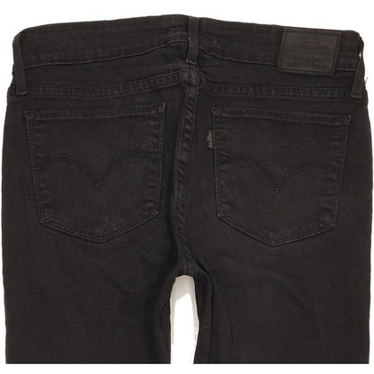 Levi's 711 Women Black Skinny Slim Stretch Jeans W27 L28