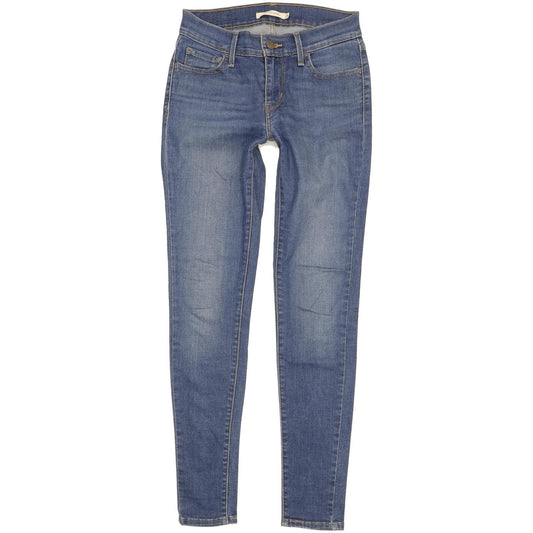 Levi's 710 Super Women Blue Skinny Slim Stretch Jeans W26 L30