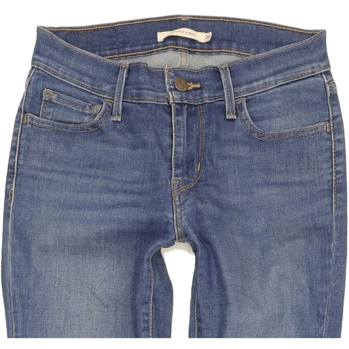 Levi's 710 Super Women Blue Skinny Slim Stretch Jeans W26 L30