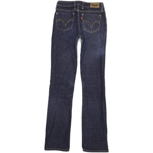 Levi's 627 Women Blue Straight Slim Stretch Jeans W27 L33