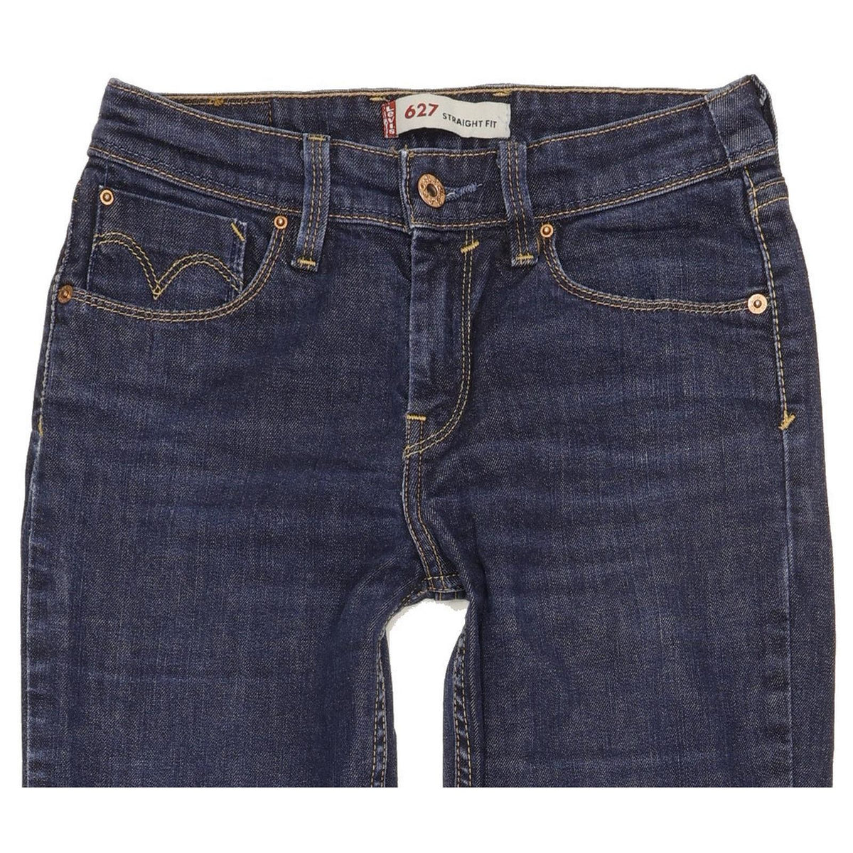 Levi's 627 Women Blue Straight Slim Stretch Jeans W27 L33
