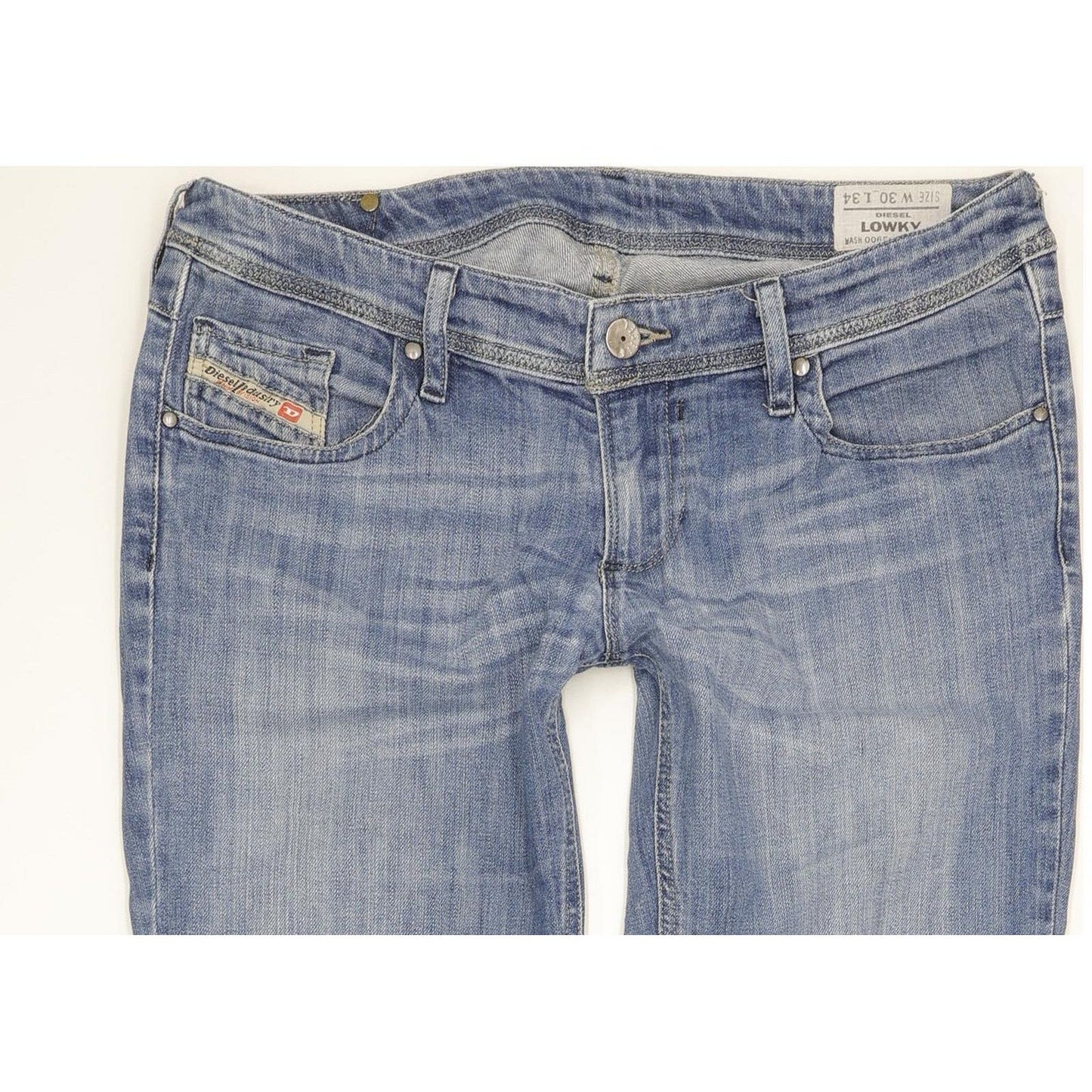 Diesel Lowky 0065S Women Blue Straight Slim Stretch Jeans W30 L34