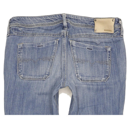 Diesel Lowky 0065S Women Blue Straight Slim Stretch Jeans W30 L34