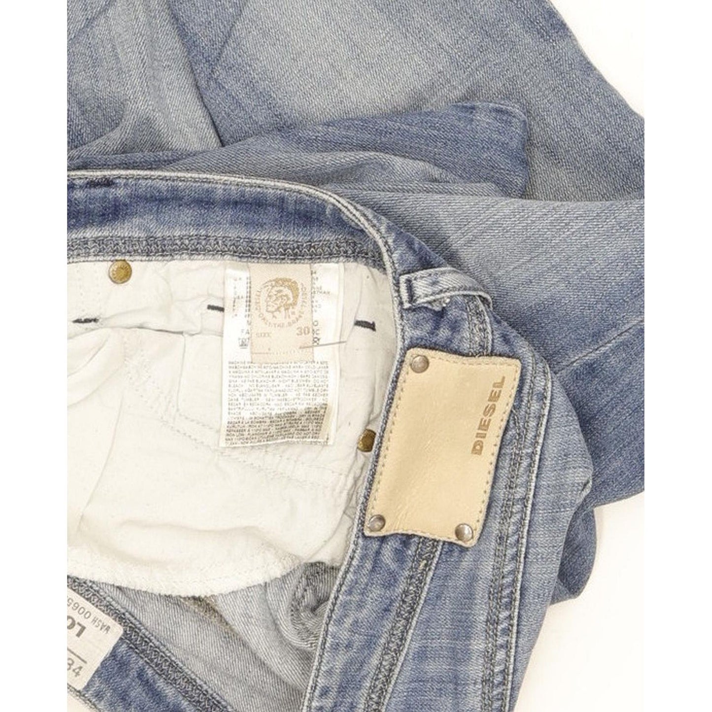 Diesel Lowky 0065S Women Blue Straight Slim Stretch Jeans W30 L34