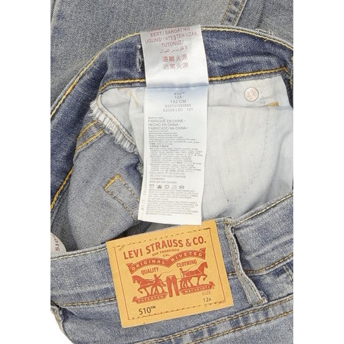 Levi's 510 Kids Blue Skinny Slim Jeans W26 L28