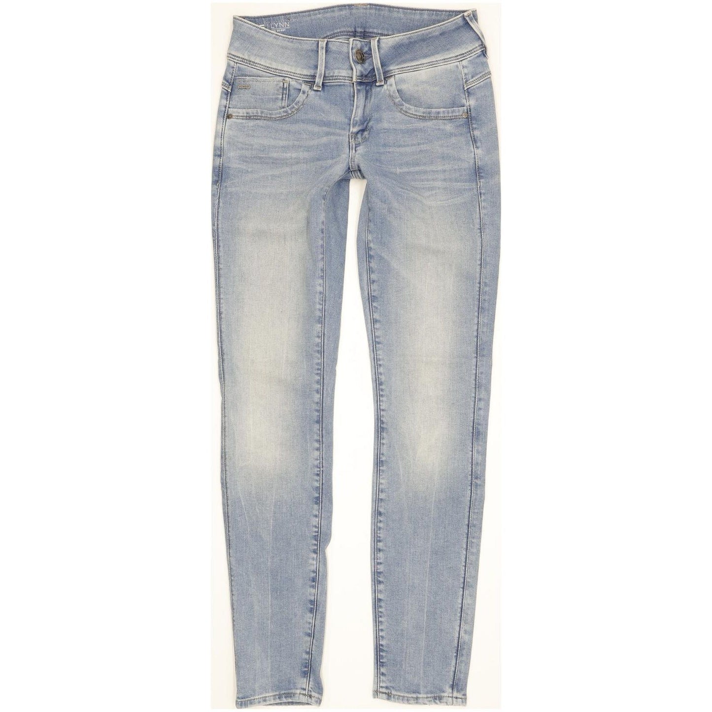 G-Star Lynn Mid Women Blue Skinny Slim Stretch Jeans W26 L29