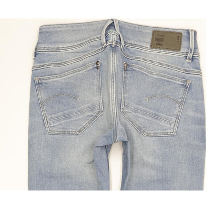 G-Star Lynn Mid Women Blue Skinny Slim Stretch Jeans W26 L29