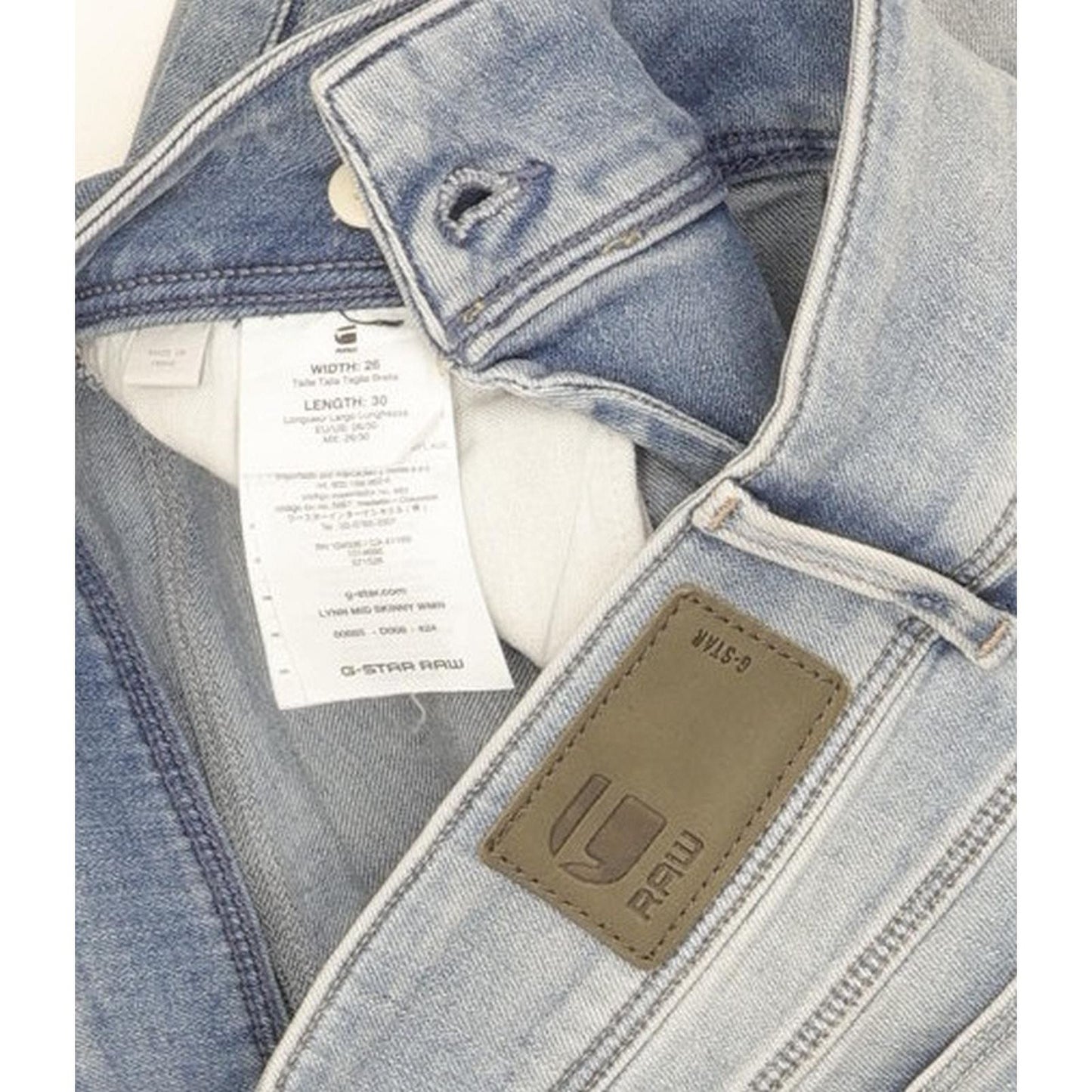 G-Star Lynn Mid Women Blue Skinny Slim Stretch Jeans W26 L29