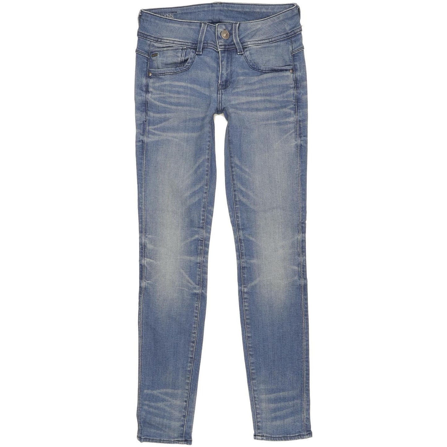 G-Star Lynn Mid Women Blue Skinny Slim Stretch Jeans W26 L29