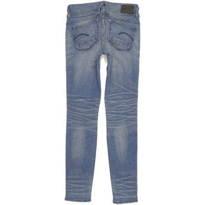 G-Star Lynn Mid Women Blue Skinny Slim Stretch Jeans W26 L29