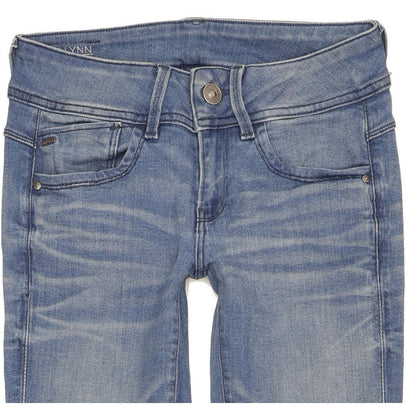 G-Star Lynn Mid Women Blue Skinny Slim Stretch Jeans W26 L29