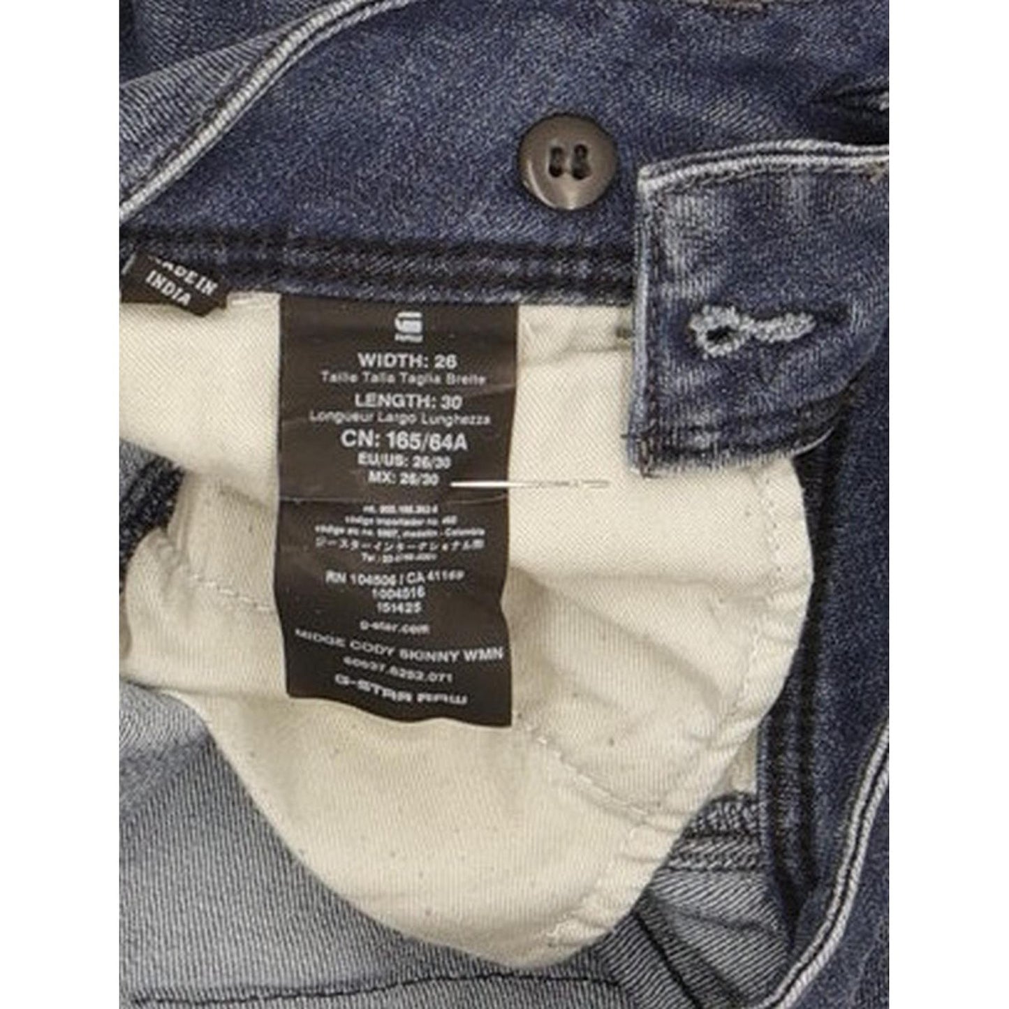 G-Star Midge Cody Women Blue Skinny Slim Stretch Jeans W26 L29