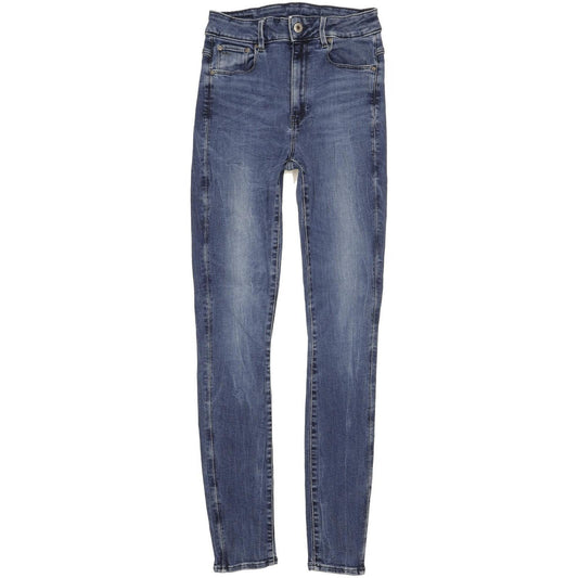 G-Star 3301 Ultra High Women Blue Skinny Slim Stretch Jeans W28 L31