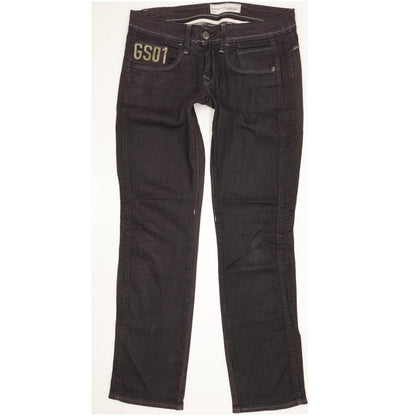 G-Star Saville Women Navy Straight Slim Stretch Jeans W28 L31
