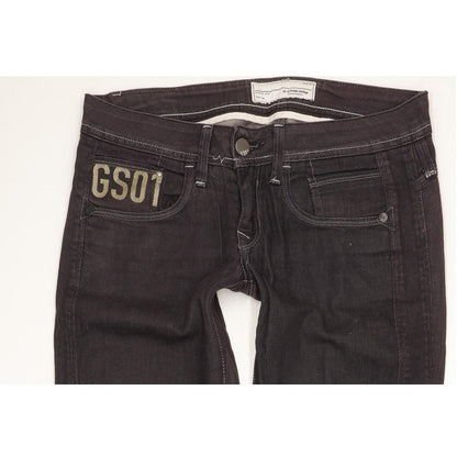 G-Star Saville Women Navy Straight Slim Stretch Jeans W28 L31