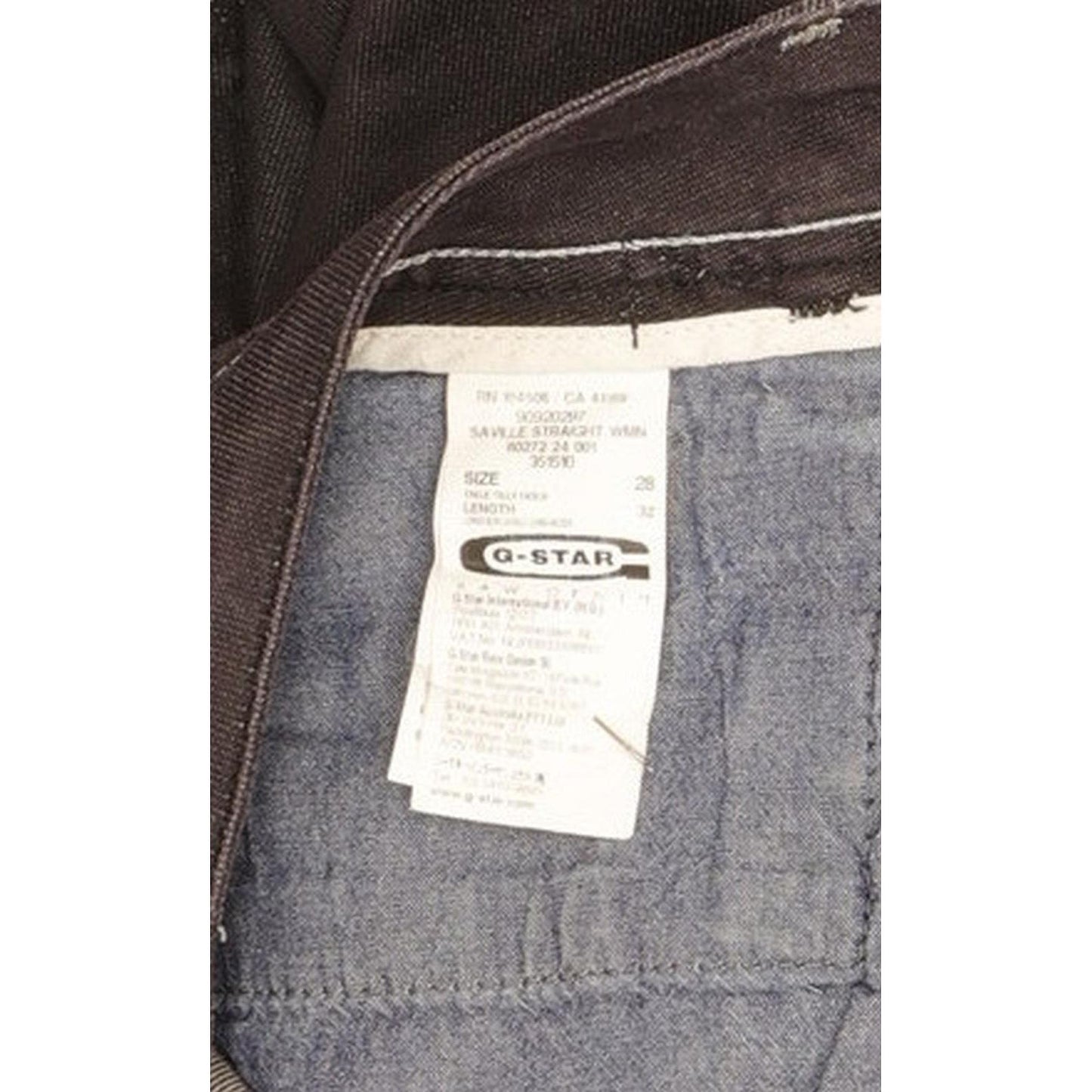 G-Star Saville Women Navy Straight Slim Stretch Jeans W28 L31