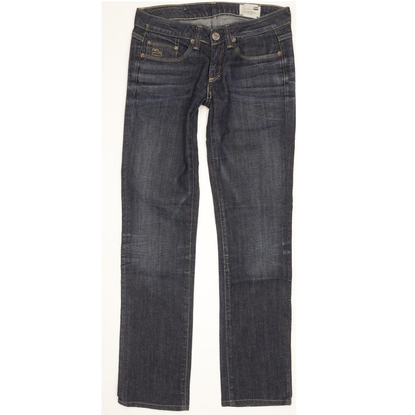 G-Star 3301 Women Blue Straight Slim Stretch Jeans W25 L28