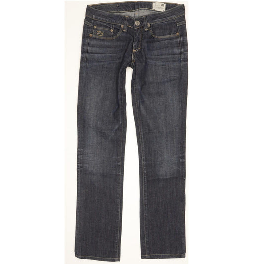 G-Star 3301 Women Blue Straight Slim Stretch Jeans W25 L28
