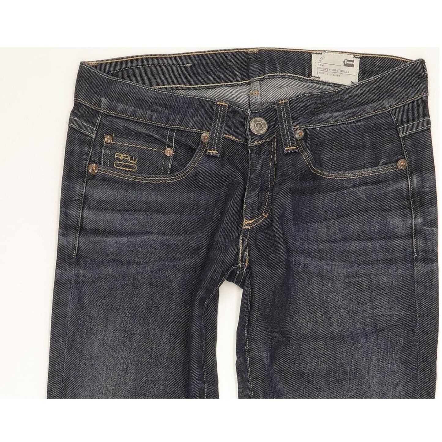 G-Star 3301 Women Blue Straight Slim Stretch Jeans W25 L28