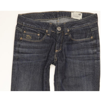 G-Star 3301 Women Blue Straight Slim Stretch Jeans W25 L28