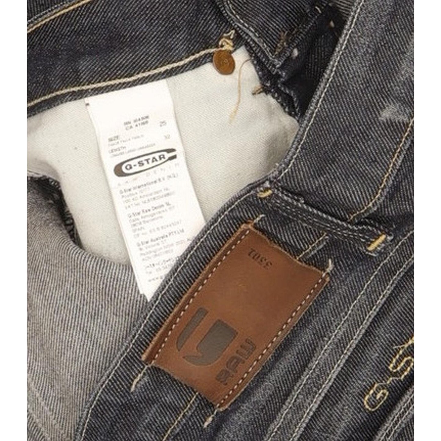 G-Star 3301 Women Blue Straight Slim Stretch Jeans W25 L28