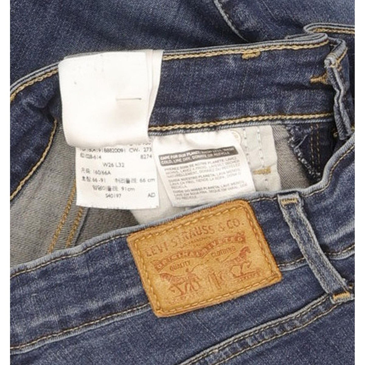 Levi's 721 Women Blue Skinny Slim Stretch Jeans W26 L26