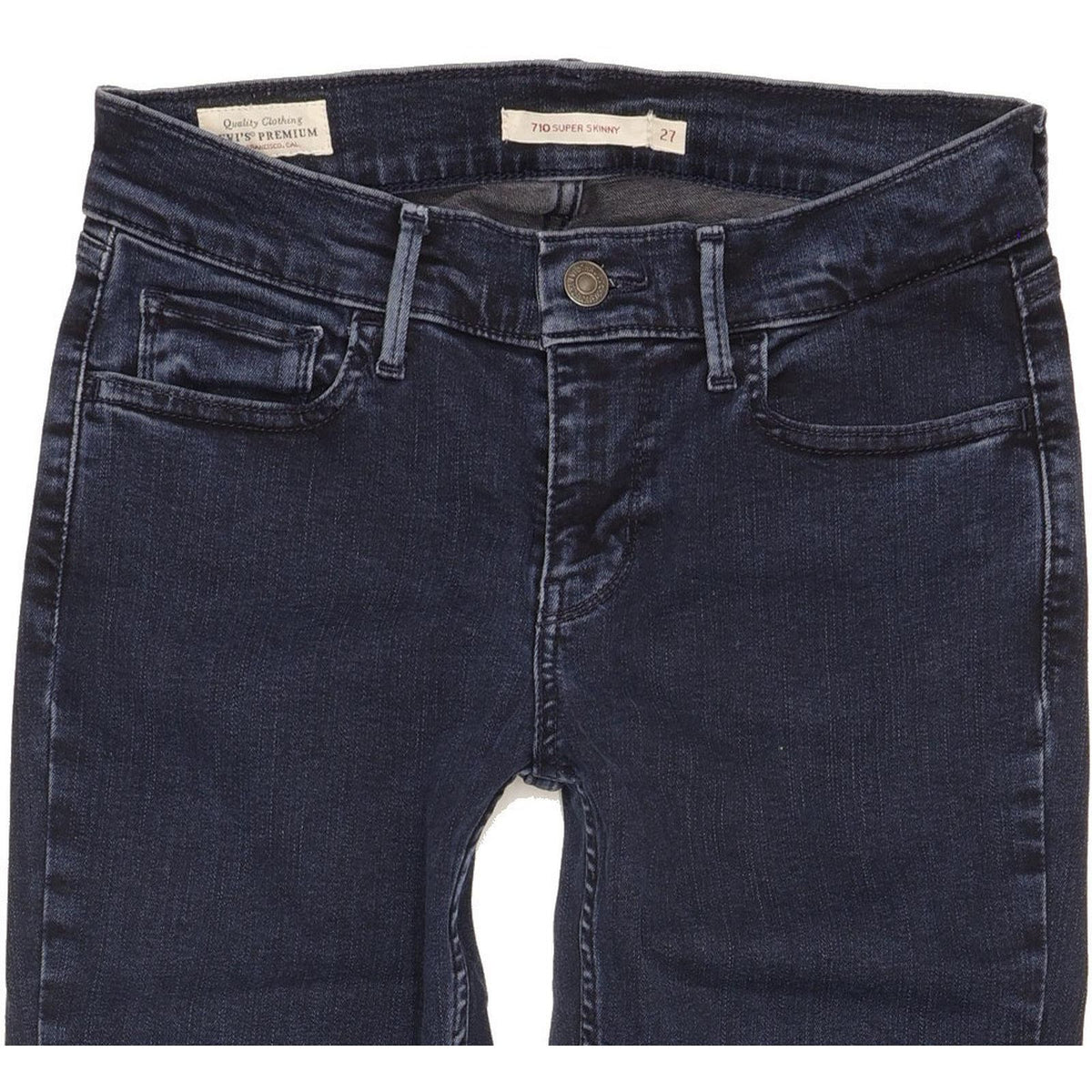 Levi's 710 Super Women Blue Skinny Slim Stretch Jeans W27 L32